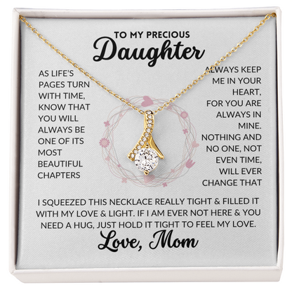 Serene Grace Necklace - To My Daughter, From Mom (White Background)