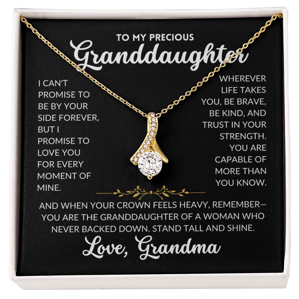 Serene Grace Necklace - For Granddaughter, From Grandma (Black Background)