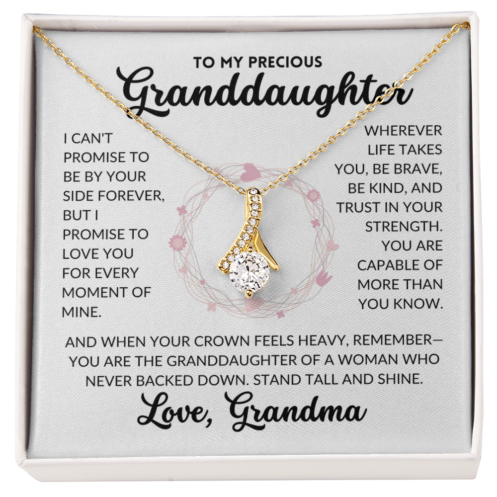 Serene Grace Necklace - To My Granddaughter, From Grandma (White Background)