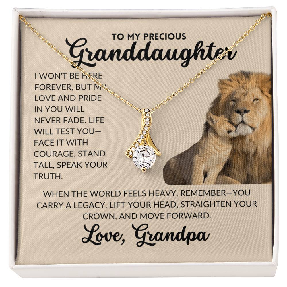 Serene Grace Necklace - To My Granddaughter, From Grandpa