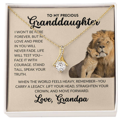 Serene Grace Necklace - To My Granddaughter, From Grandpa