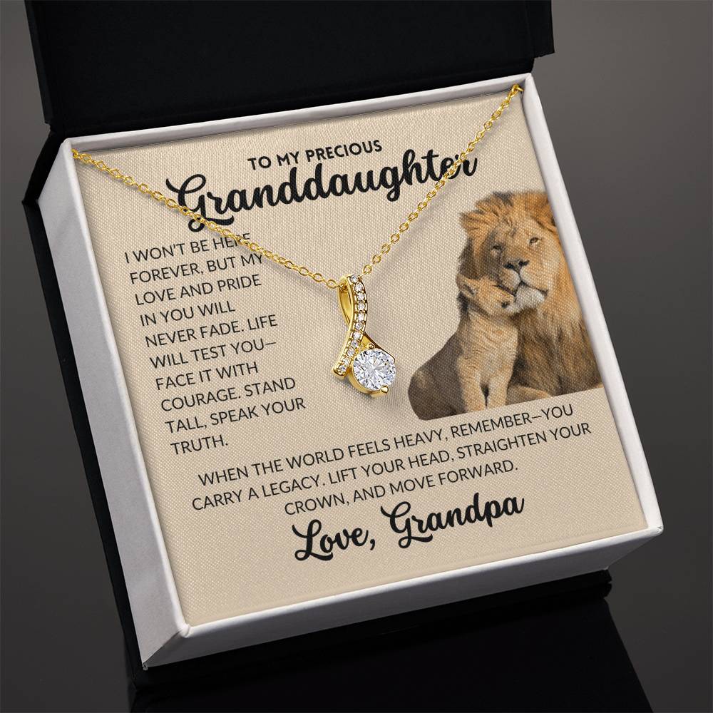 Serene Grace Necklace - To My Granddaughter, From Grandpa