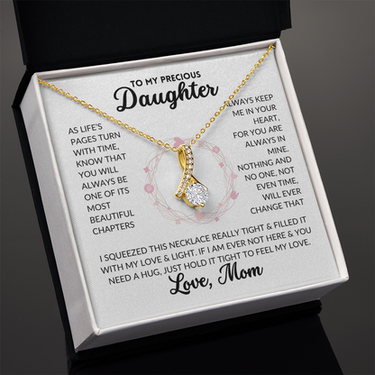 Serene Grace Necklace - To My Daughter, From Mom (White Background)