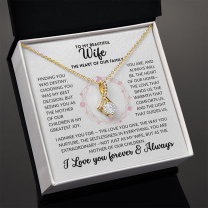 Serene Grace Necklace - To My Wife, The Best Mom (White Background)