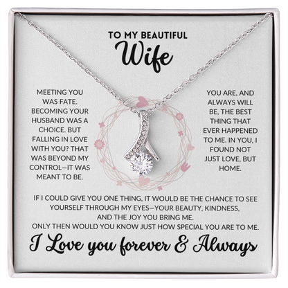 Serene Grace Necklace - To My Wife (White Background)