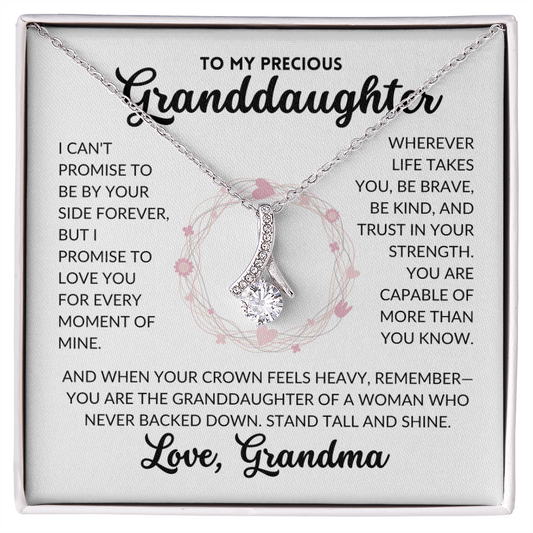 Serene Grace Necklace - To My Granddaughter, From Grandma (White Background)