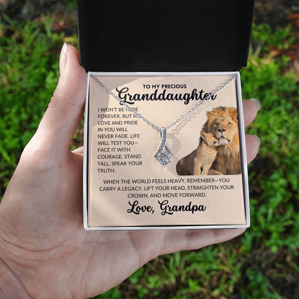 Serene Grace Necklace - To My Granddaughter, From Grandpa