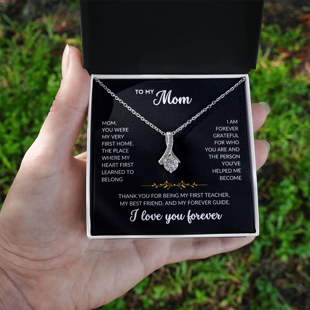 Serene Grace Necklace - To My Mom (Black Background)