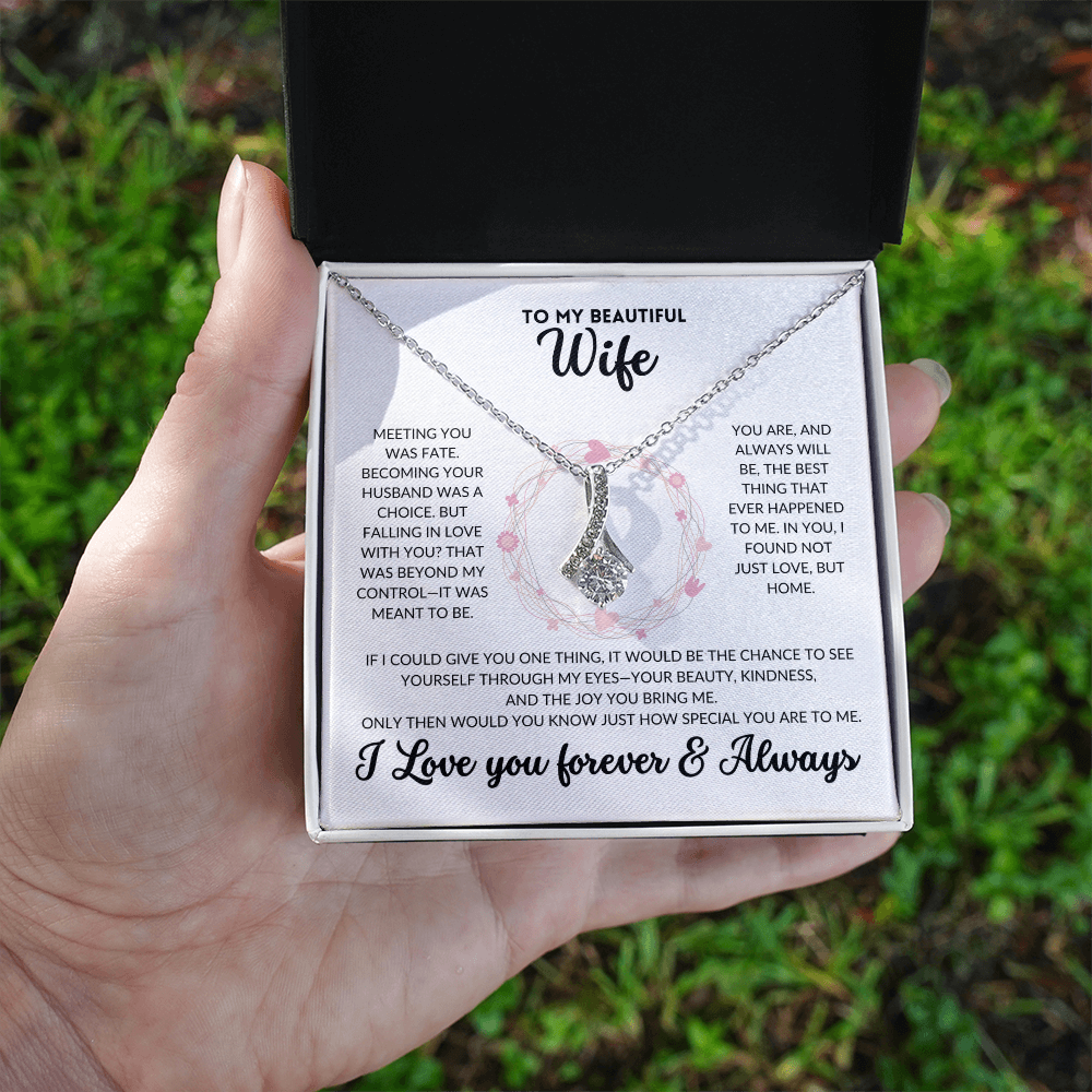 Serene Grace Necklace - To My Wife (White Background)