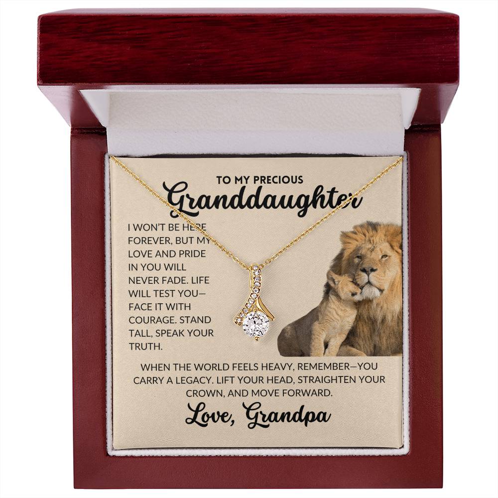 Serene Grace Necklace - To My Granddaughter, From Grandpa