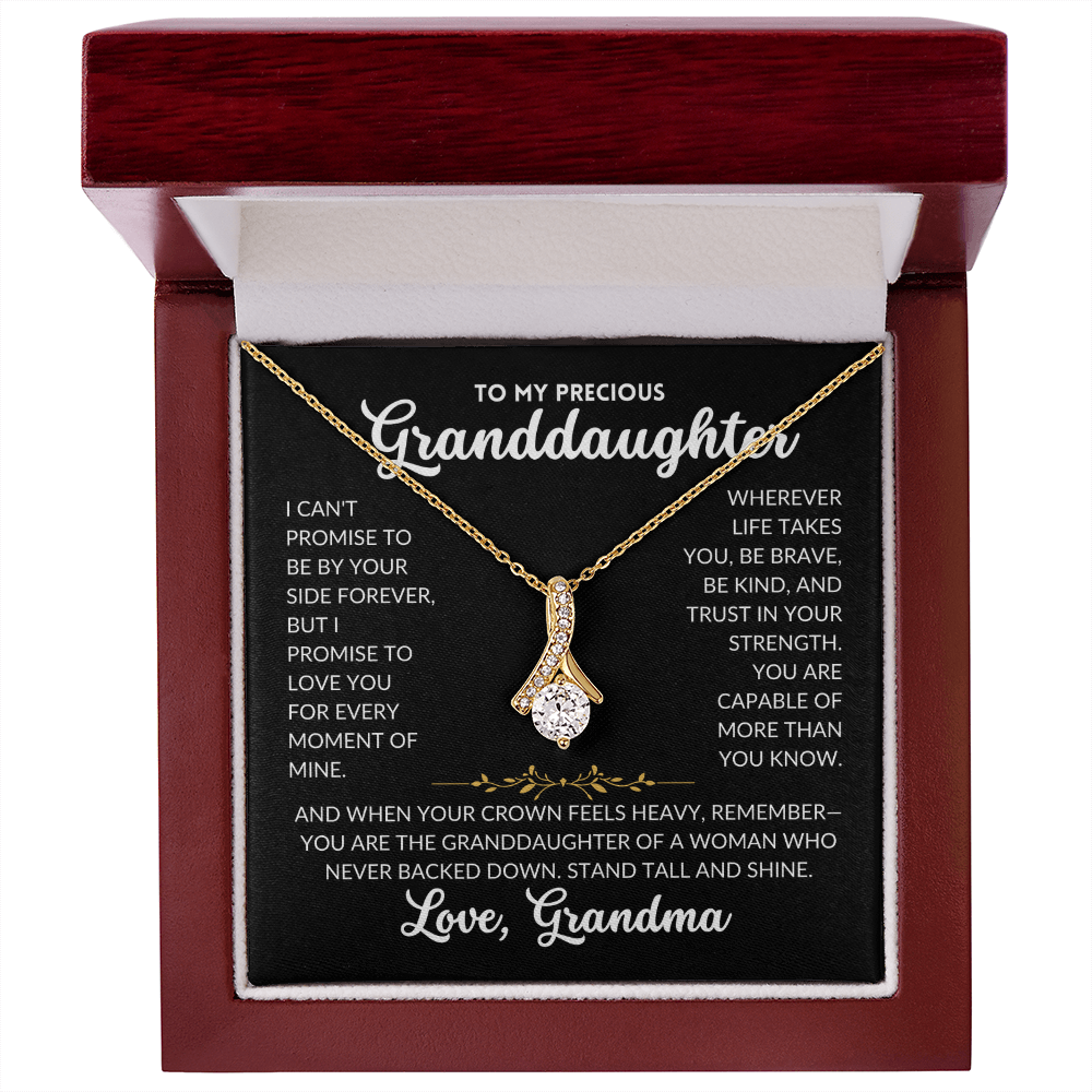 Serene Grace Necklace - For Granddaughter, From Grandma (Black Background)