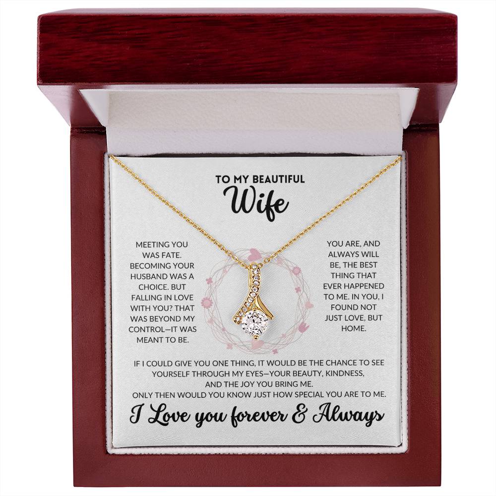 Serene Grace Necklace - To My Wife (White Background)