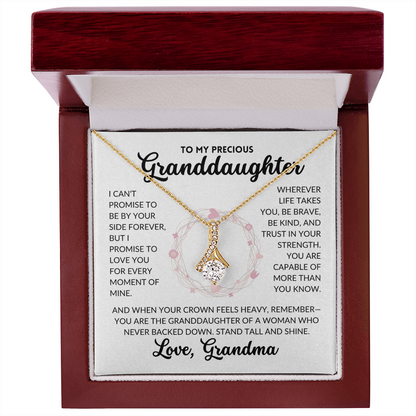 Serene Grace Necklace - To My Granddaughter, From Grandma (White Background)