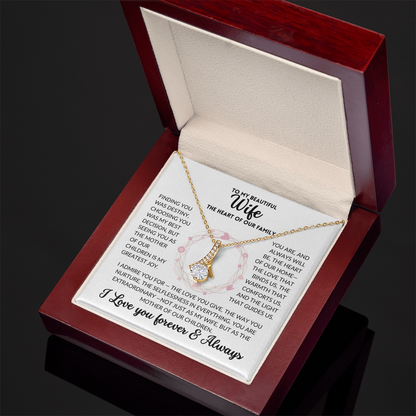 Serene Grace Necklace - To My Wife, The Best Mom (White Background)