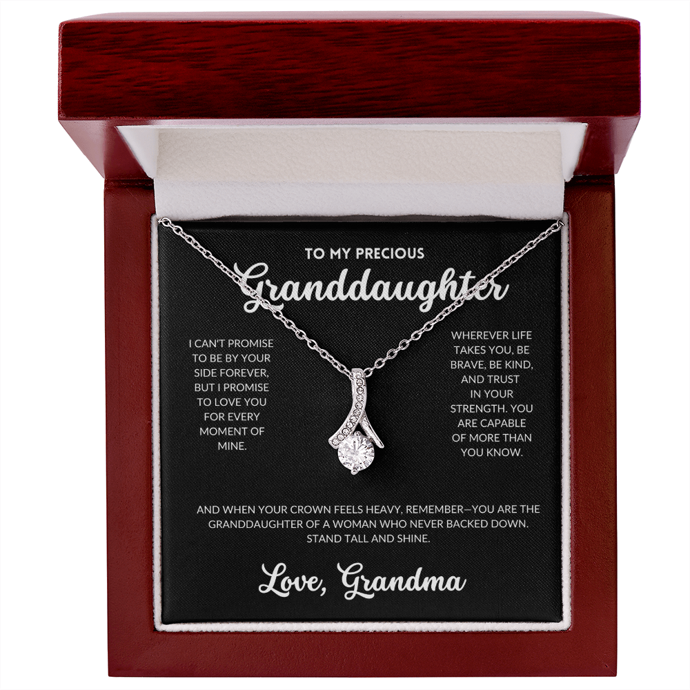 Serene Grace Necklace - To My Granddaughter, From Grandma (Black Background)