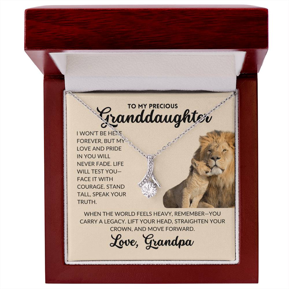 Serene Grace Necklace - To My Granddaughter, From Grandpa