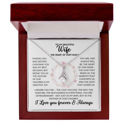 Serene Grace Necklace - To My Wife, The Best Mom (White Background)