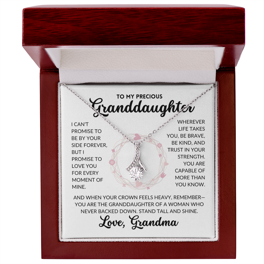 Serene Grace Necklace - To My Granddaughter, From Grandma (White Background)