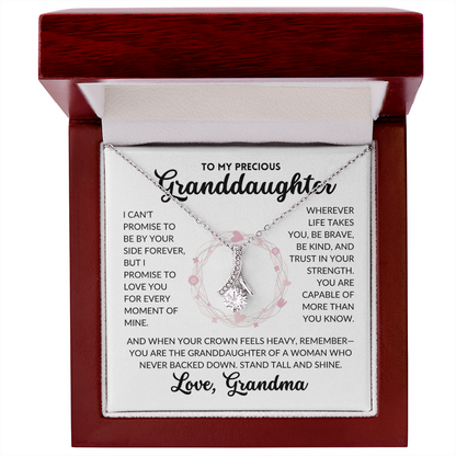 Serene Grace Necklace - To My Granddaughter, From Grandma (White Background)