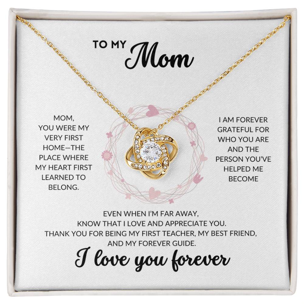 Love Knot Necklace - To My Mom (White Background)