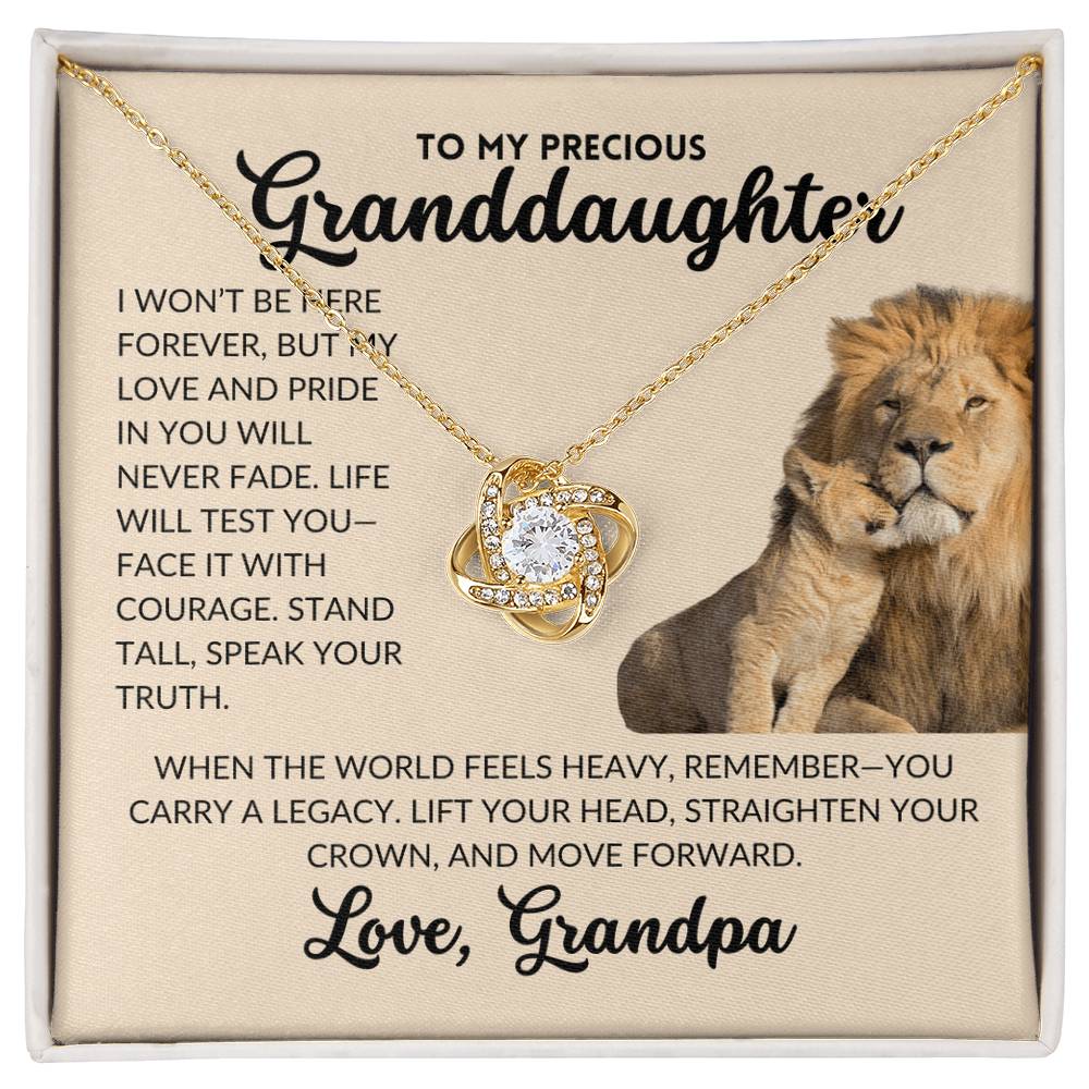 Love Knot Necklace - To My Granddaughter, From Grandpa