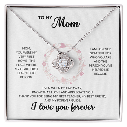 Love Knot Necklace - To My Mom (White Background)