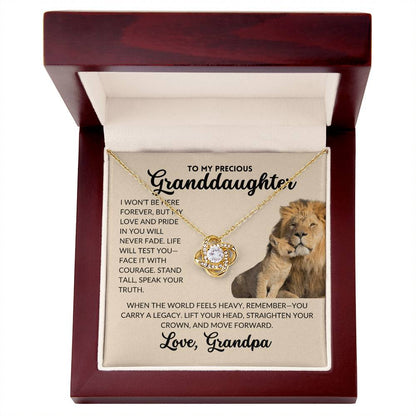 Love Knot Necklace - To My Granddaughter, From Grandpa