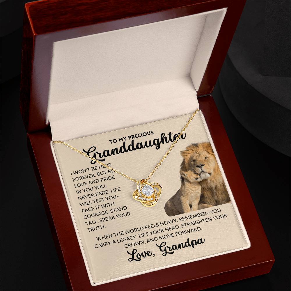 Love Knot Necklace - To My Granddaughter, From Grandpa