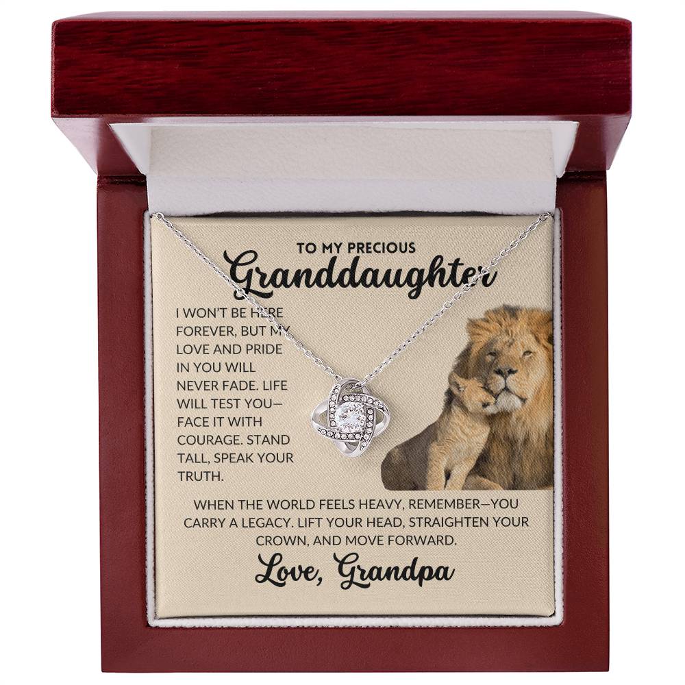 Love Knot Necklace - To My Granddaughter, From Grandpa