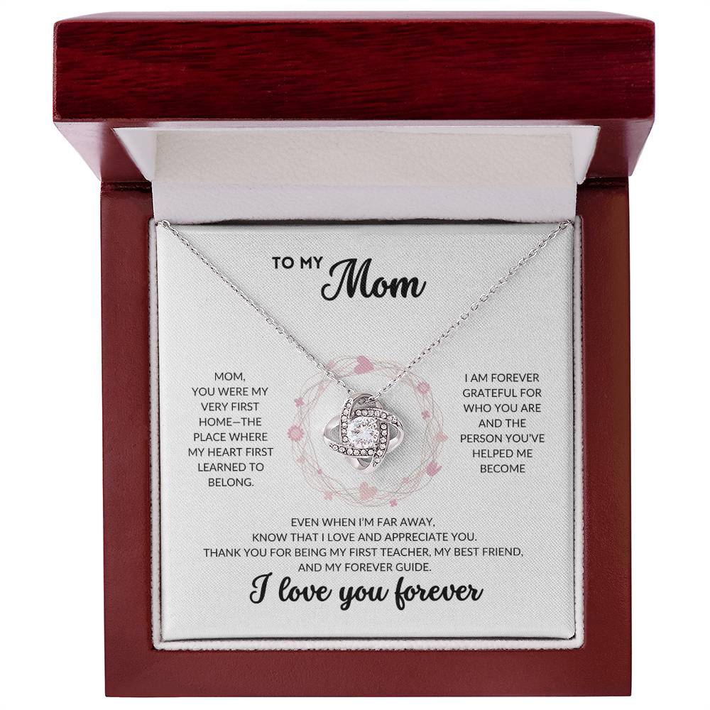 Love Knot Necklace - To My Mom (White Background)