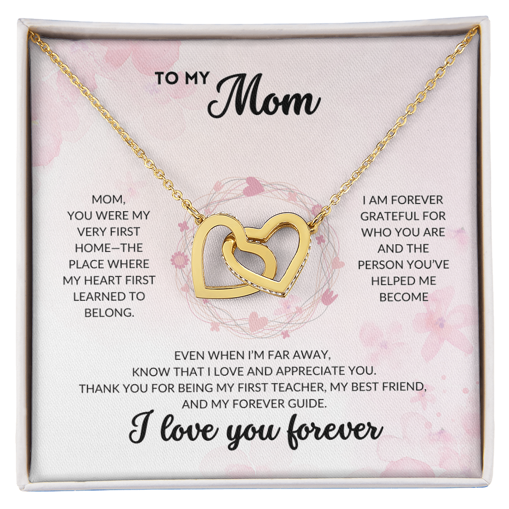 Interlocked Hearts Necklace - To My Mom