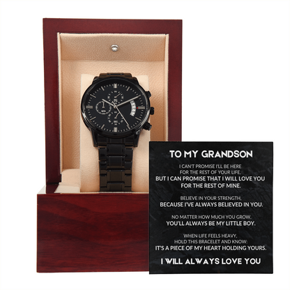 Asteroid - Black Chronograph Watch - To My Grandson