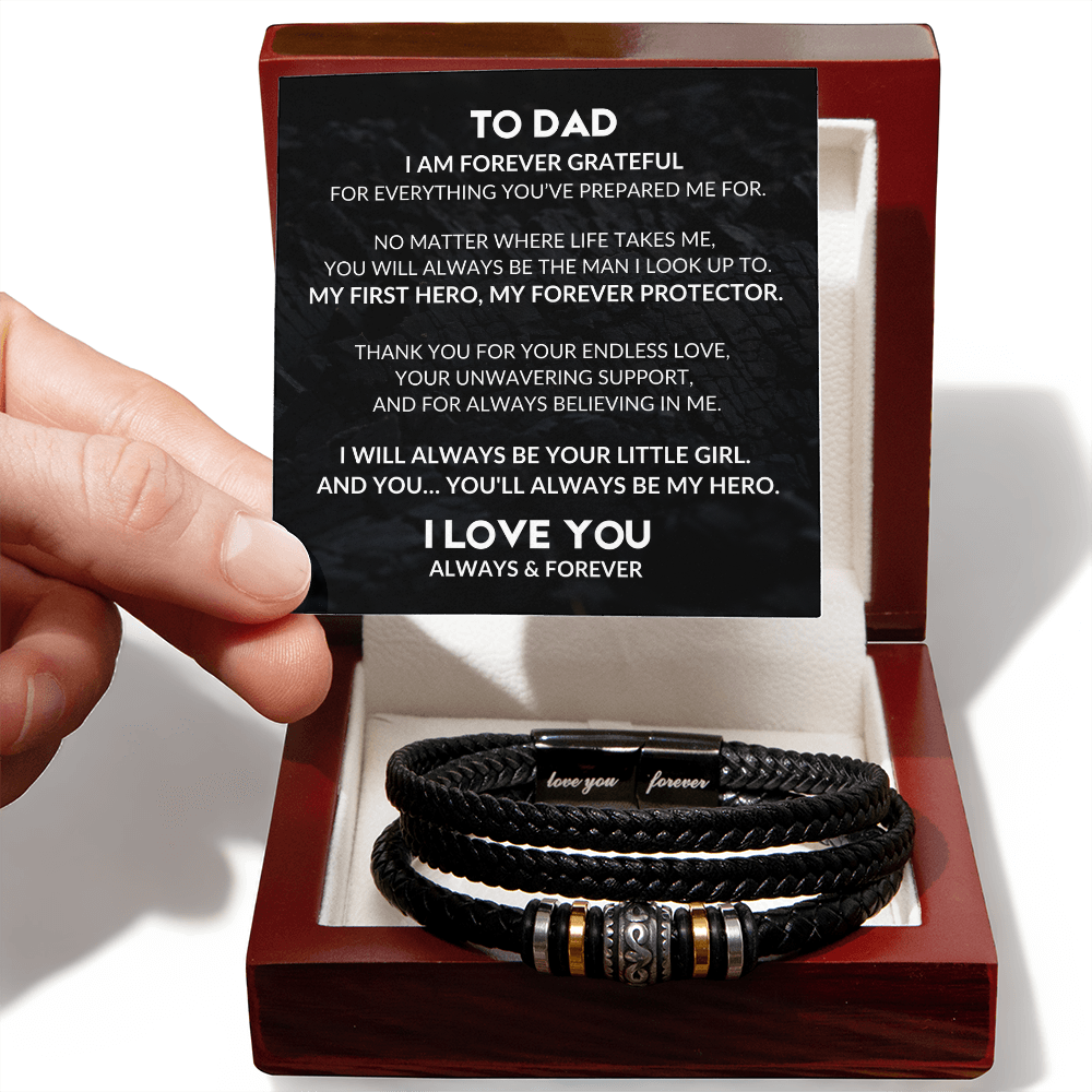 Love You Forever Bracelet- To My Dad, From Daughter