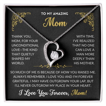 I Love You Forever - To My Mom, From Son (Black Background)