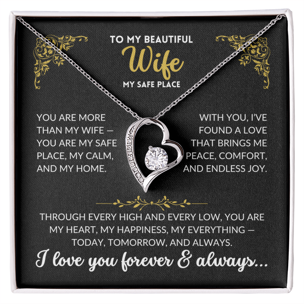 To My Beautiful Wife - My Safe Place (Black Background)