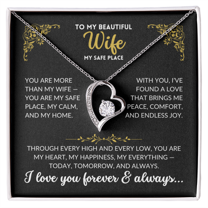 To My Beautiful Wife - My Safe Place (Black Background)