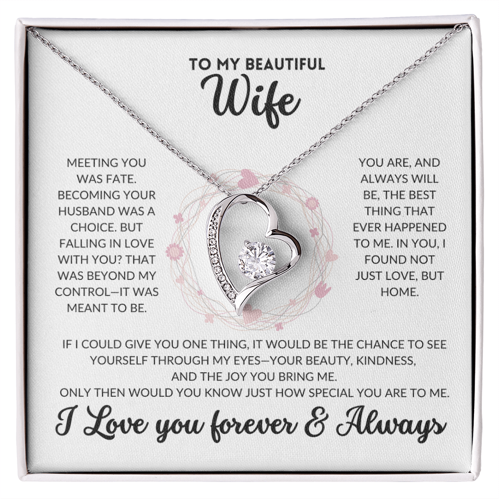 Eternal Love Necklace - To My Wife (White Background)