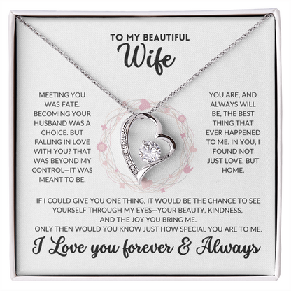 Eternal Love Necklace - To My Wife (White Background)