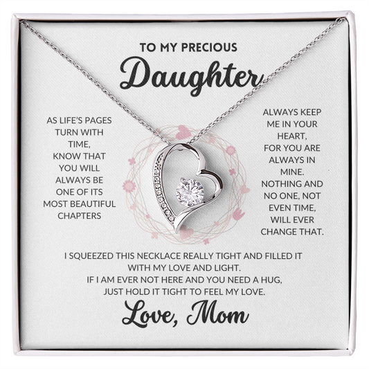 Eternal Love Necklace - To My Daughter, From Mom (White Background)