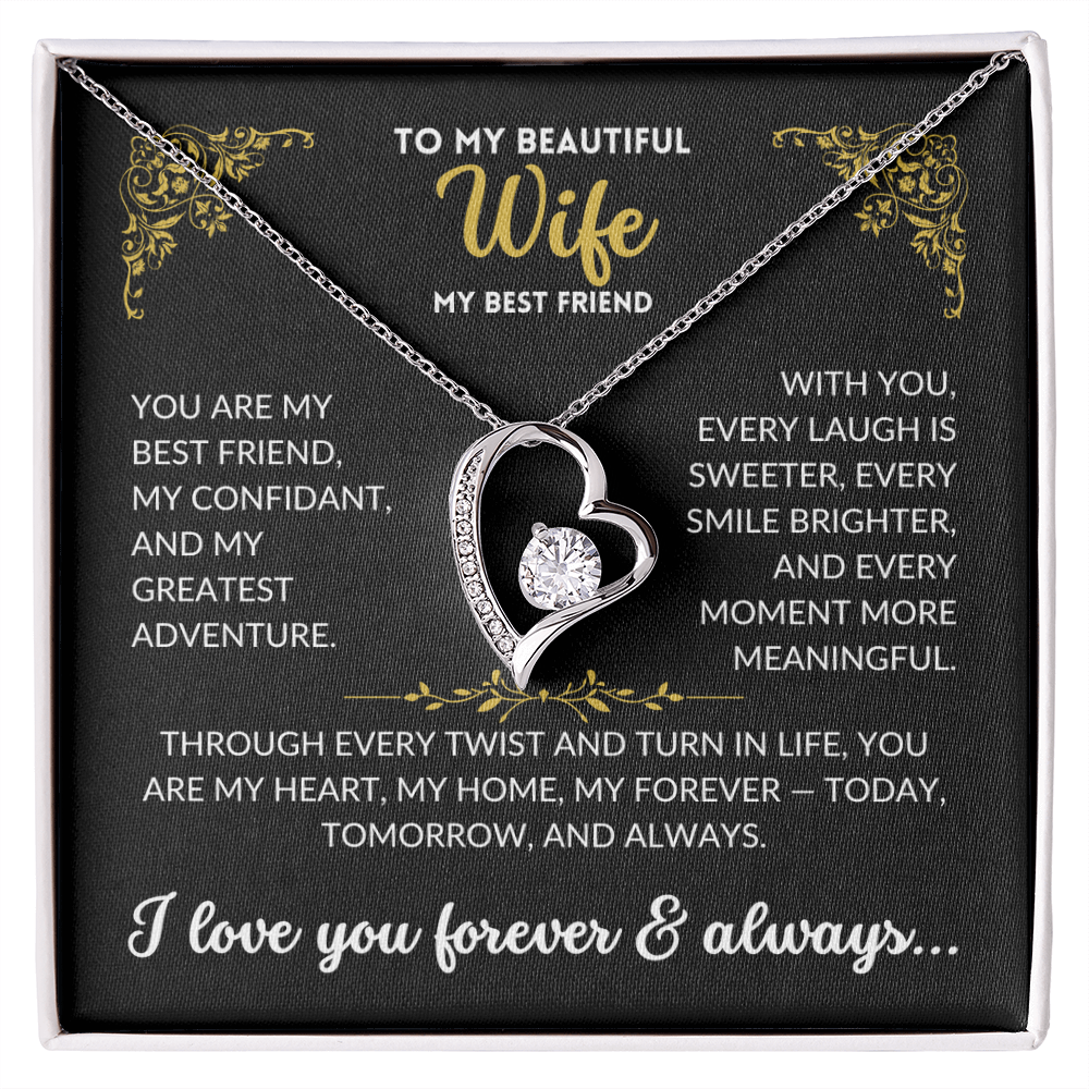 To My Beautiful Wife - My Best Friend (Black Background)