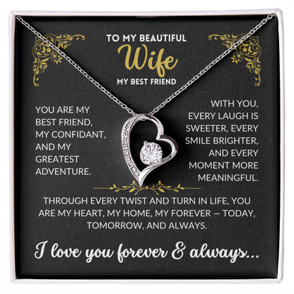 To My Beautiful Wife - My Best Friend (Black Background)
