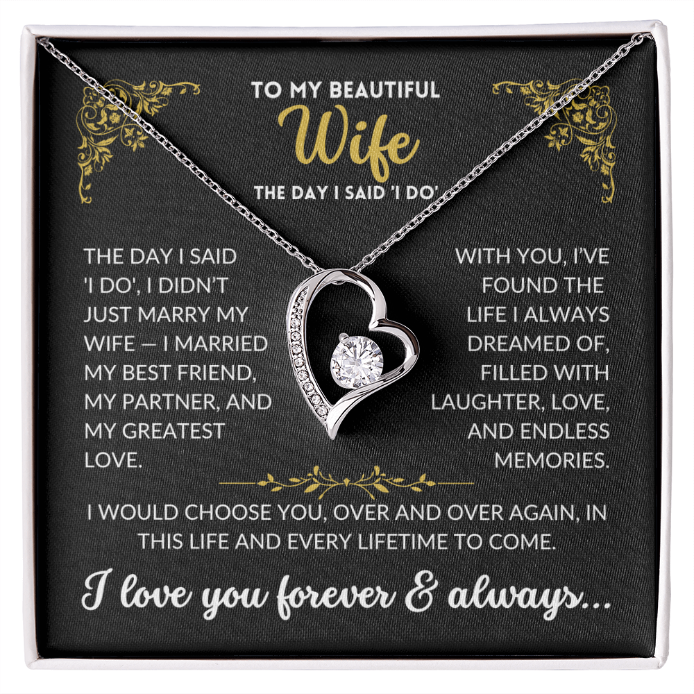 To My Beautiful Wife - The Day I Said 'I Do' (Black Background)