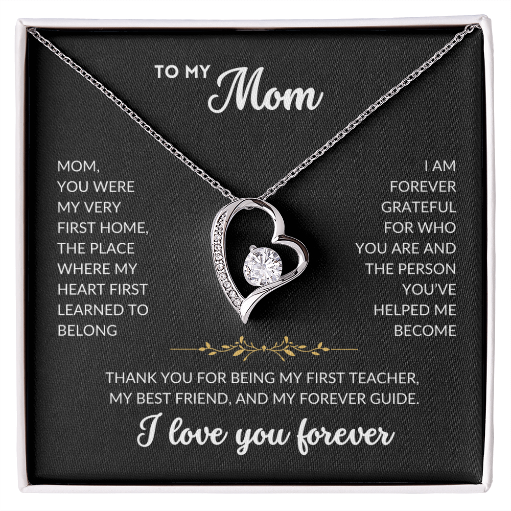 Forever Love Necklace - To My Mom (Black Background)