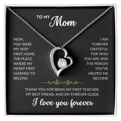 Forever Love Necklace - To My Mom (Black Background)