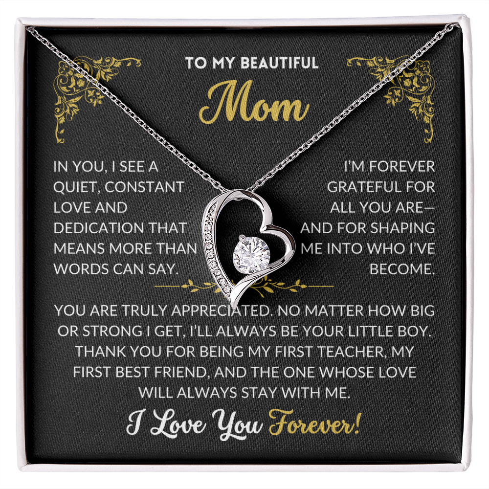 To My First Best Friend - To My Mom, From Son (Black Background)