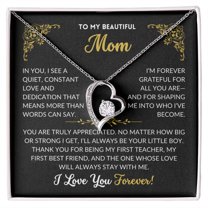 To My First Best Friend - To My Mom, From Son (Black Background)