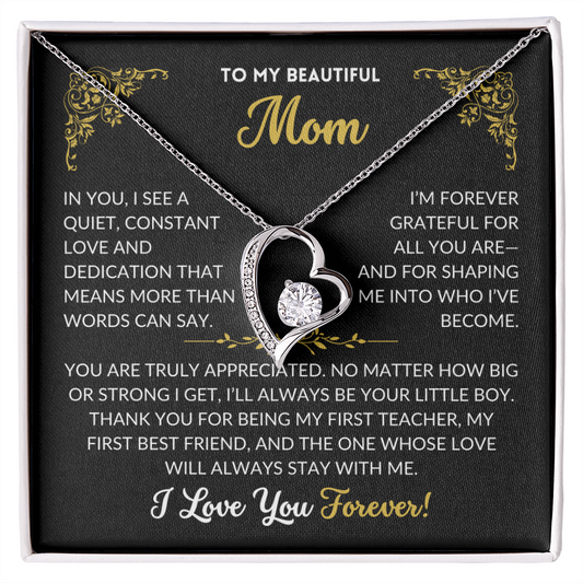 To My First Best Friend - To My Mom, From Son (Black Background)