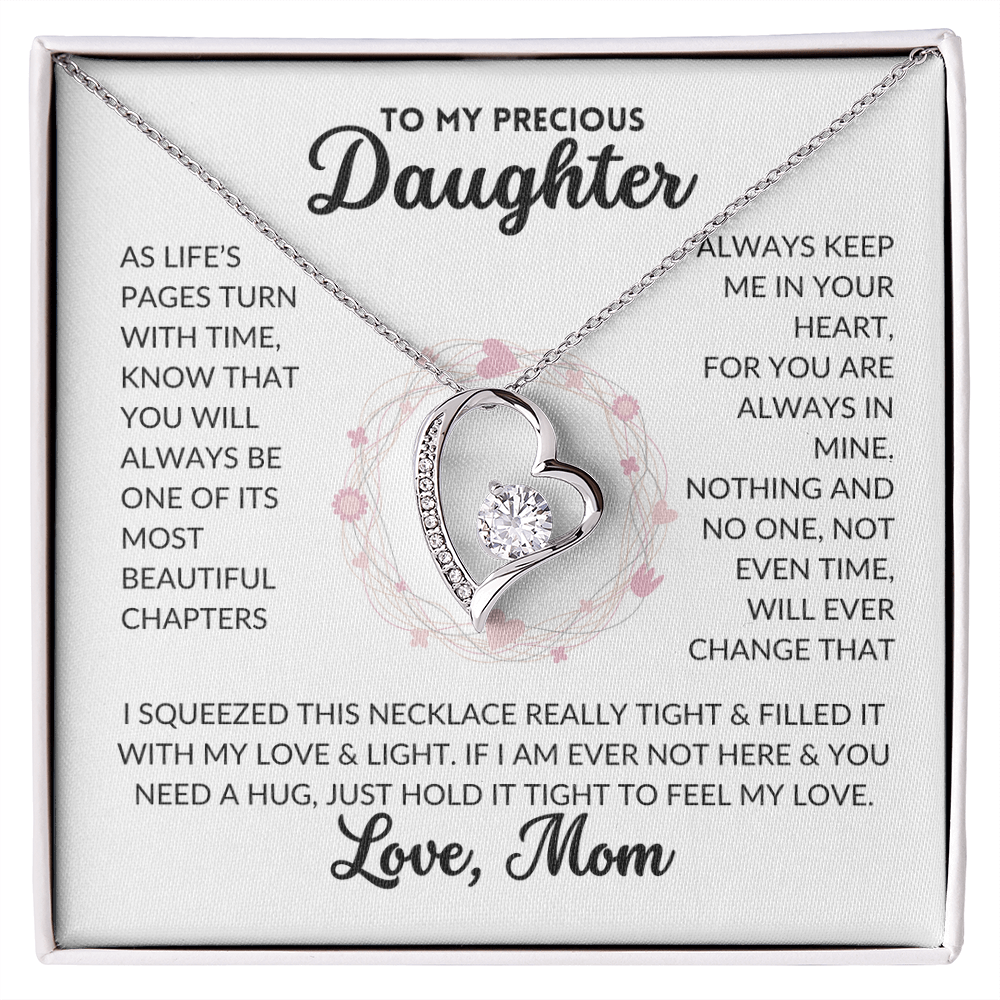 Forever Love Necklace - To My Daughter, From Mom (White Background)