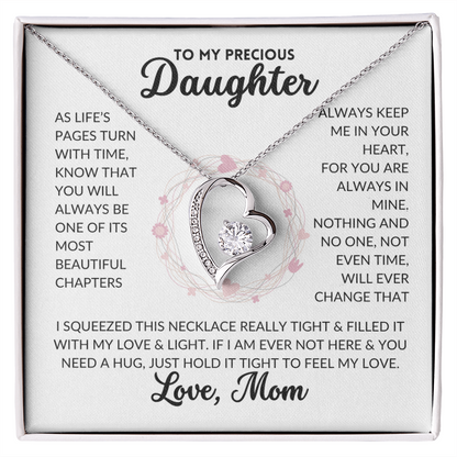 Forever Love Necklace - To My Daughter, From Mom (White Background)