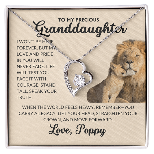 Forever Love Necklace - To My Granddaughter, From Poppy